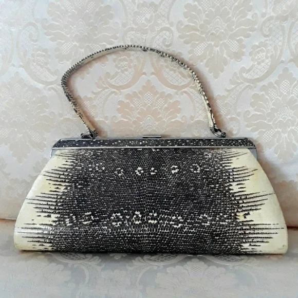 Vintage 1960's snakeskin evening purse - Picture 1 of 11